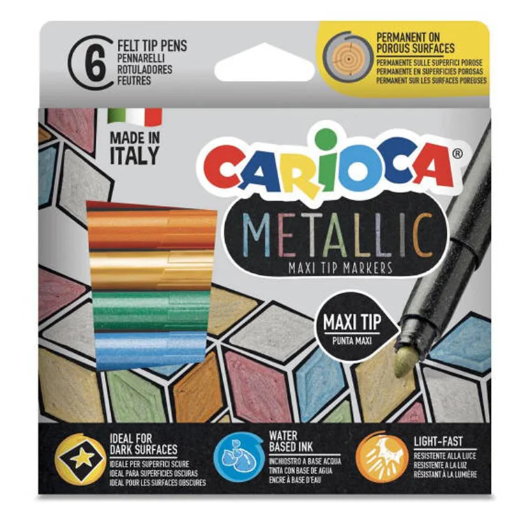 Carioca Metalik Jumbo Keçeli Kalem 6lı 43161