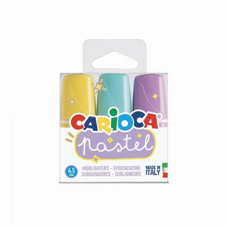 Carioca Pastel Renk Mini Fosforlu İşaretleme Kalemi 3lü 43168