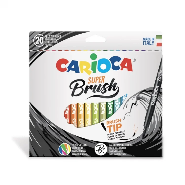 Carioca Süper Brush Keçeli Kalem 20li 42968