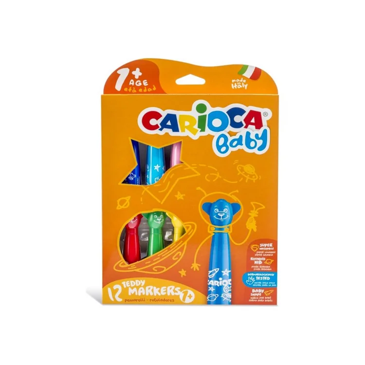 Carioca Teddy Jumbo Bebek Keçeli Kalem 12li 42816