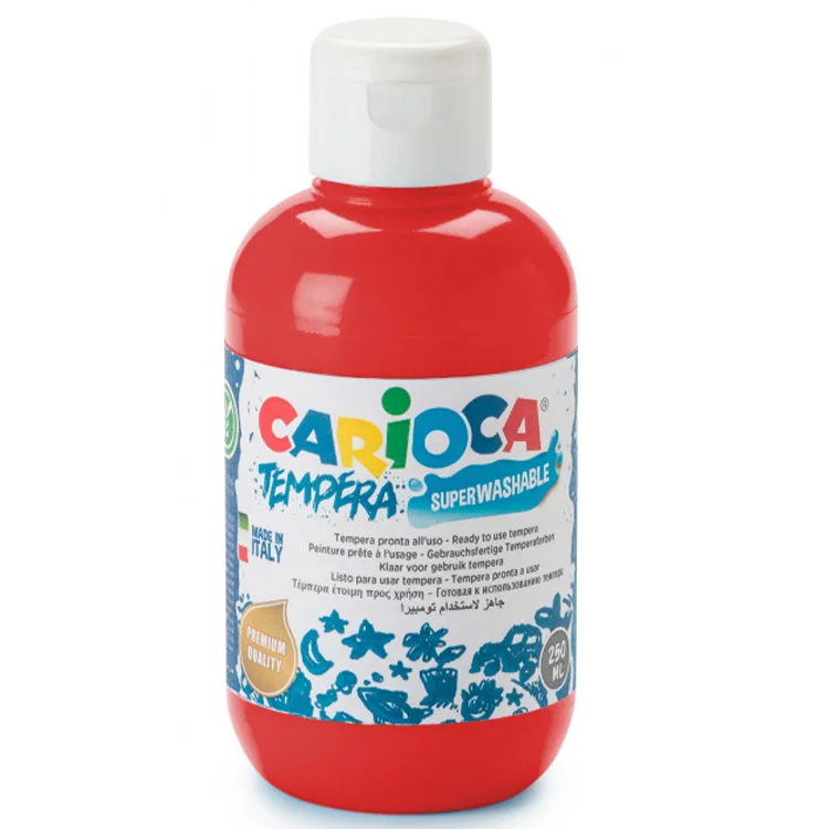Carioca Tempera Suluboya Süper Yıkanabilir Kırmızı 250 Ml 40424/10