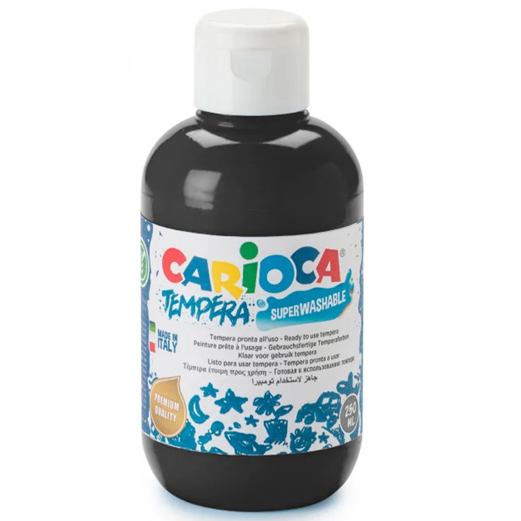 Carioca Tempera Suluboya Süper Yikanabilir Siyah 250 Ml.40424/02