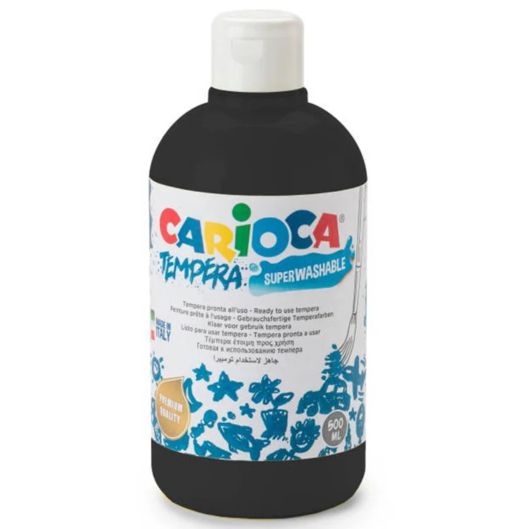 Carioca Tempera Suluboya Süper Yikanabilir Siyah 500 Ml. 40427/02