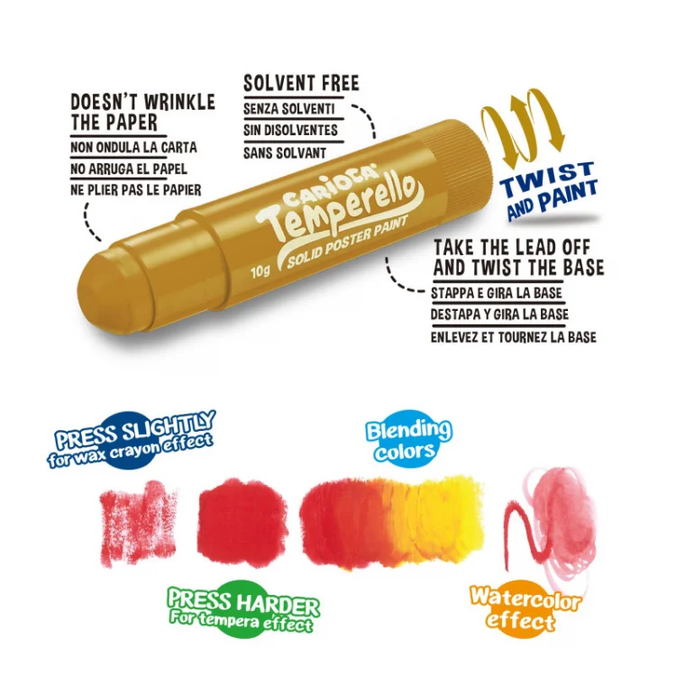 Carioca Temperolle Poster Boya Kalemi Stic Metalik 6lı 42674