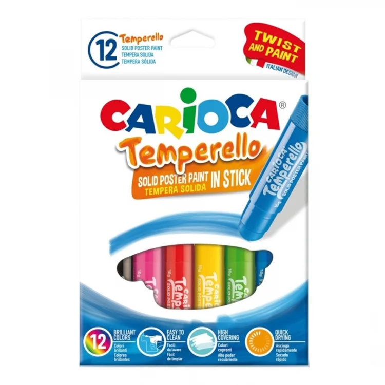 Carioca Temperolle Stic Poster Boyama Kalemi 12li 42738