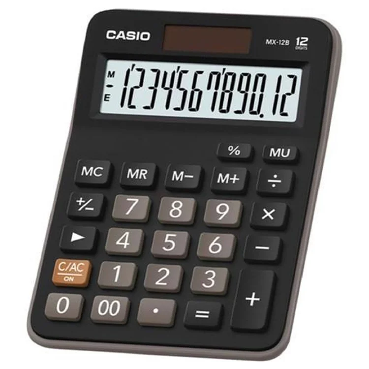 Casio Mx-12b Hesap Makinası 12 Haneli Mx-12b-bk-w-dc