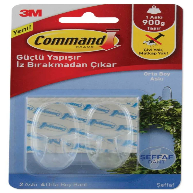 Command 17091™ Orta Boy Şeffaf Askı Bant