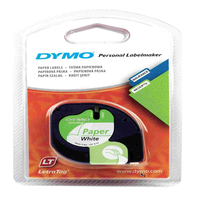 Dymo Letratag Kağıt Şerit 12*4mt Beyaz S0721510