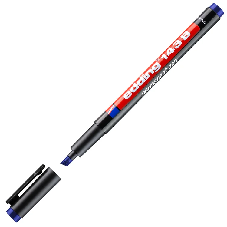 Edding Asetat Kalem 143 B Kesik Uç Mavi 14403