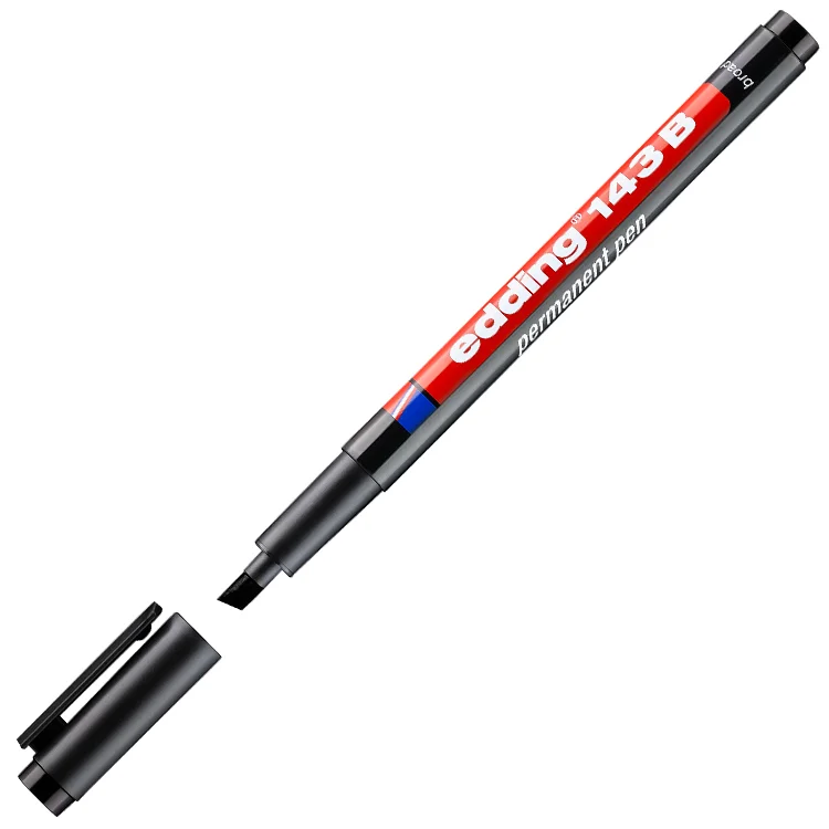 Edding Asetat Kalem 143 B Kesik Uç Siyah Ed14301