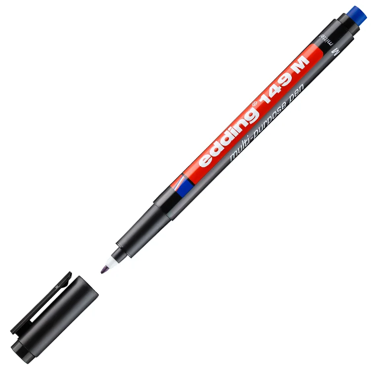 Edding Asetat Kalem 149 M Silgili Siyah Ed14901