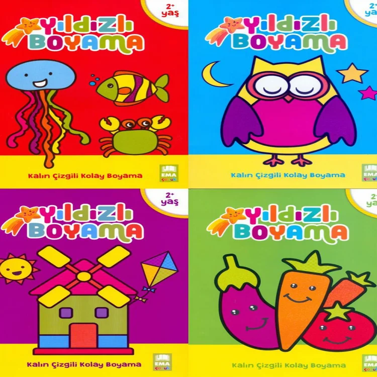 Ema Kitap Yıldızlı Boya Kitabı 1-4