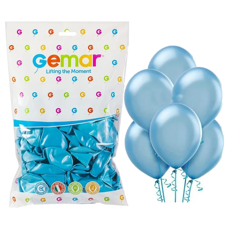Erbay Gemar Gm110 Metalik Balon İthal 100lü_light Blue (açık Mavi)-35