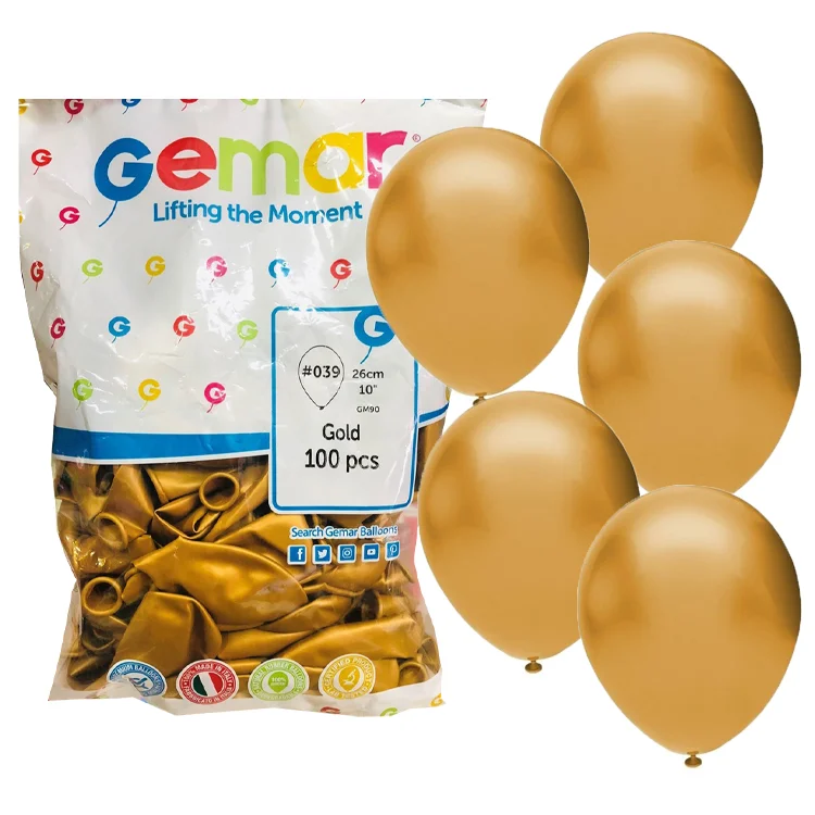 Erbay Gemar Gm110 Metalik Balon İthal 100lü_altın-39