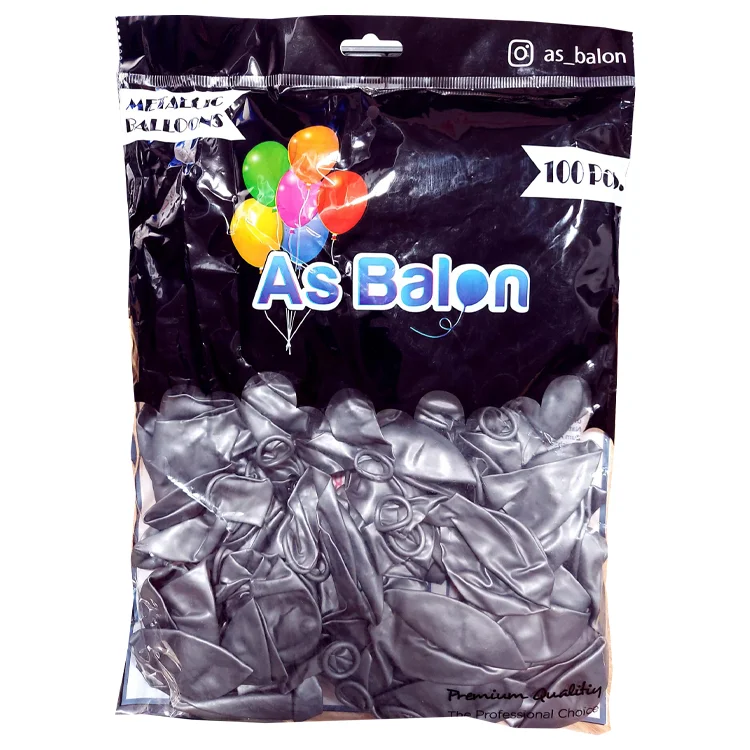 Erbay Metalik Balon Yerli 100 Lü_gümüş
