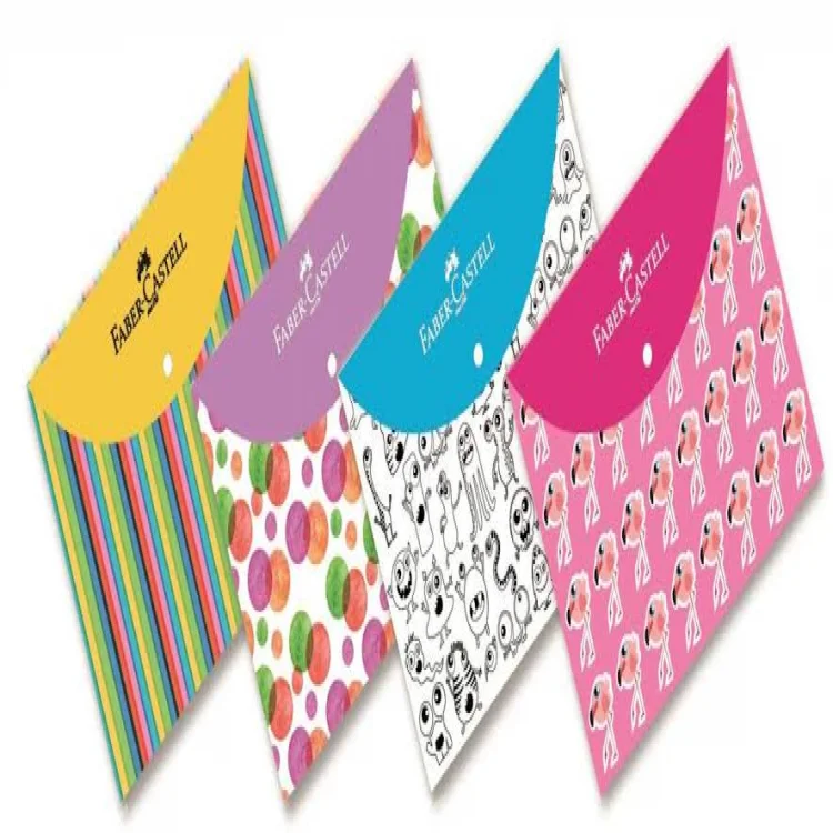 Faber Castell Çıtçıtlı Dosya 4 Desenli 507500010
