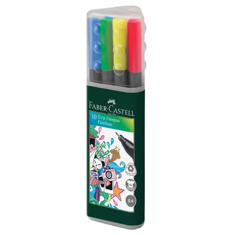 Faber Castell Finepen Kalem Grip 0.4 Mm 10lu Plastik Kutu 151611