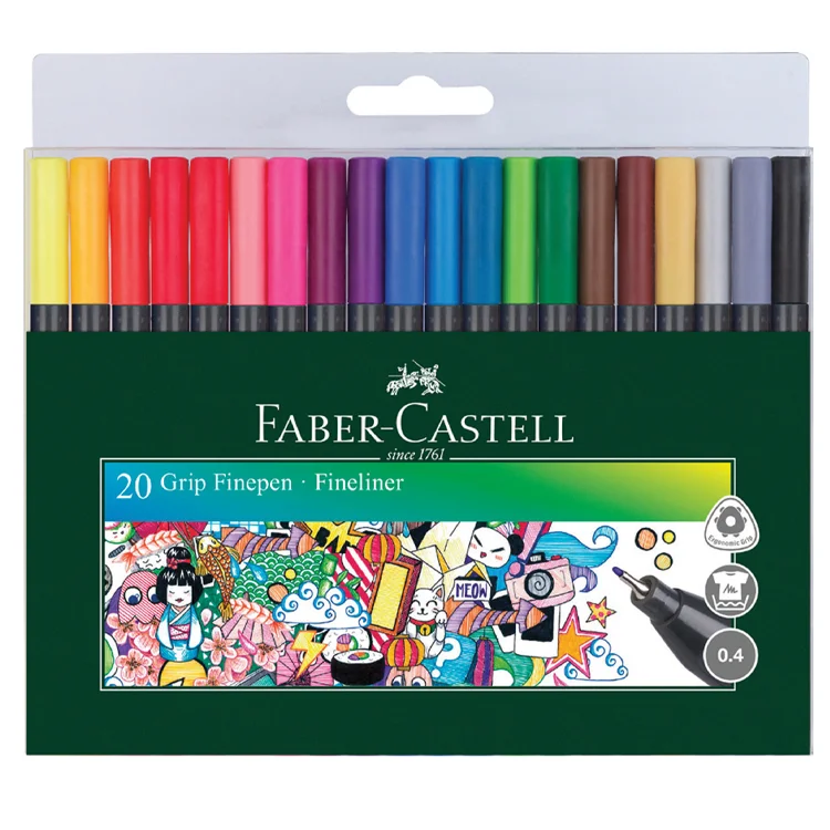Faber Castell Finepen Kalem Grip 0.4 Mm 20li Poşet 151620