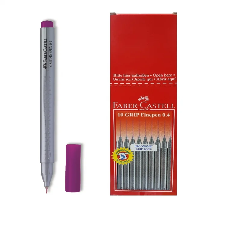 Faber Castell Finepen Kalem Grip 0.4 Mm Açık Mor 5020151637000