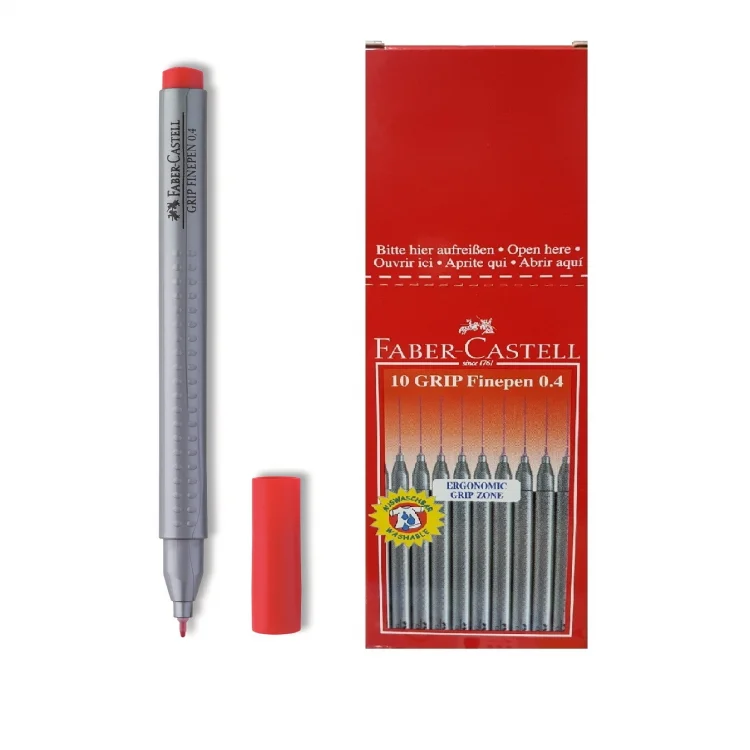 Faber Castell Finepen Kalem Grip 0.4 Mm Kırmızı  5020151621000