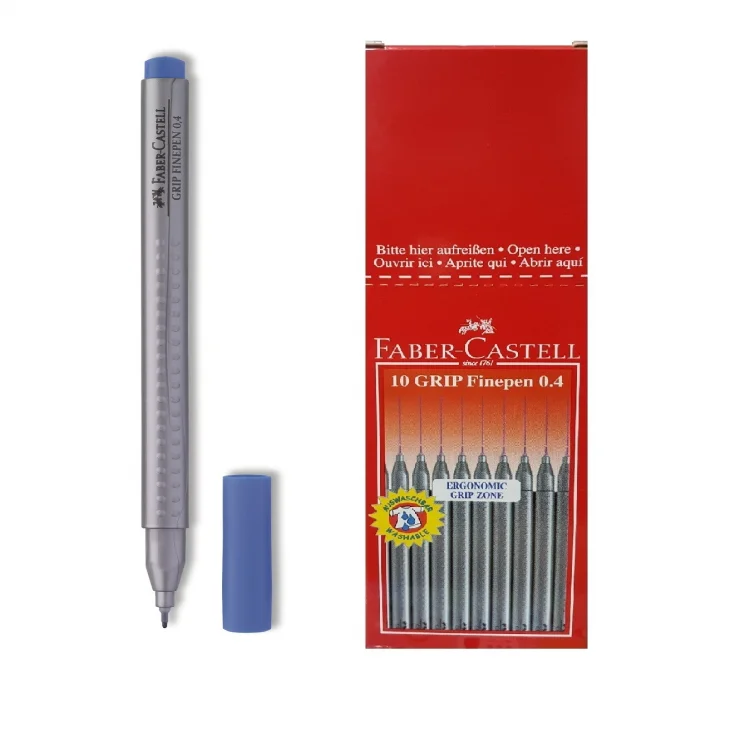 Faber Castell Finepen Kalem Grip 0.4 Mm Koyu Mavi 5020151647000