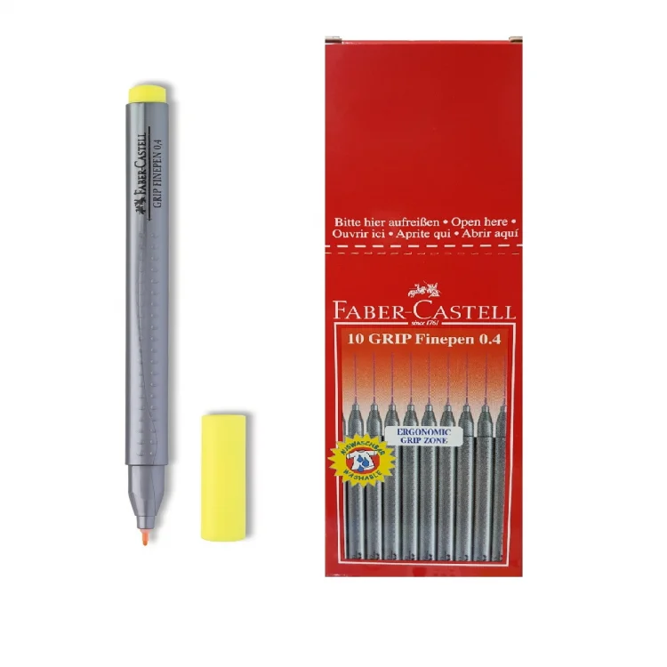 Faber Castell Finepen Kalem Grip 0.4 Mm Krom Sarısı 5020151606000