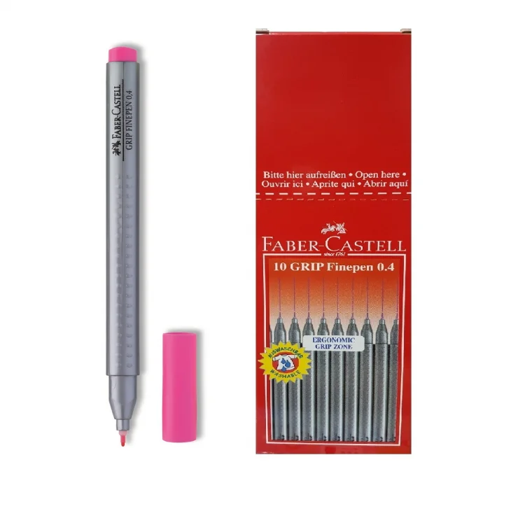 Faber Castell Finepen Kalem Grip 0.4 Mm Pembe 5020151619000