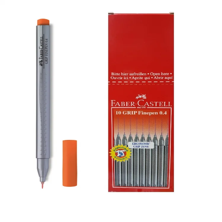Faber Castell Finepen Kalem Grip 0.4 Mm Turuncu 5020151615000