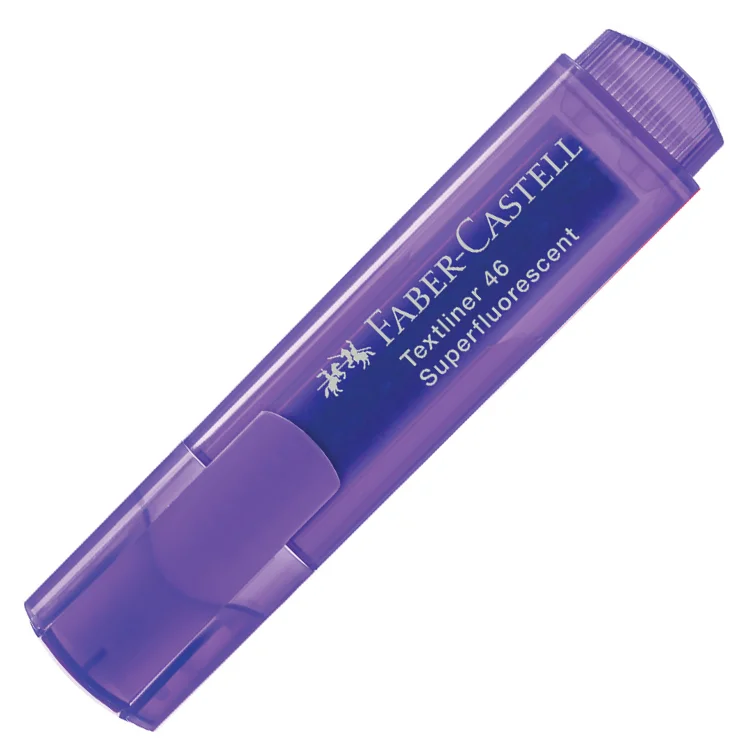 Faber Castell Fosforlu Kalem 1546 Şeffaf Gövde Mor 5030154636000