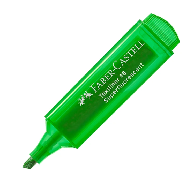 Faber Castell Fosforlu Kalem 1546 Şeffaf Gövde Yeşil 5030154663000