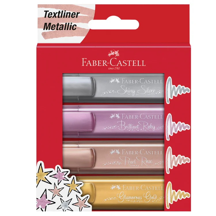 Faber Castell Fosforlu Kalem 46 Metalik 4lü 5030154640000