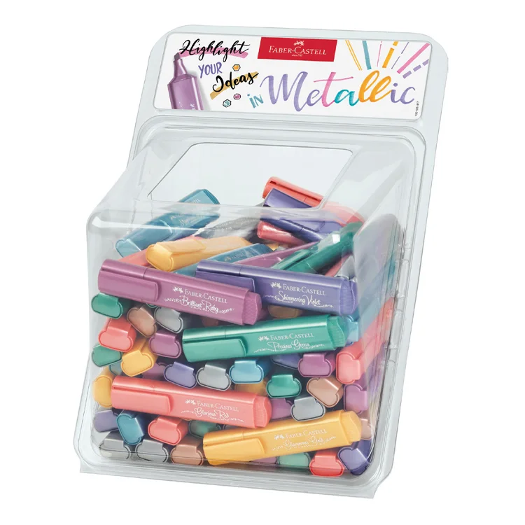 Faber Castell Fosforlu Kalem 46 Metalik Renk Otc 2021 100lü Stand 5030154618000