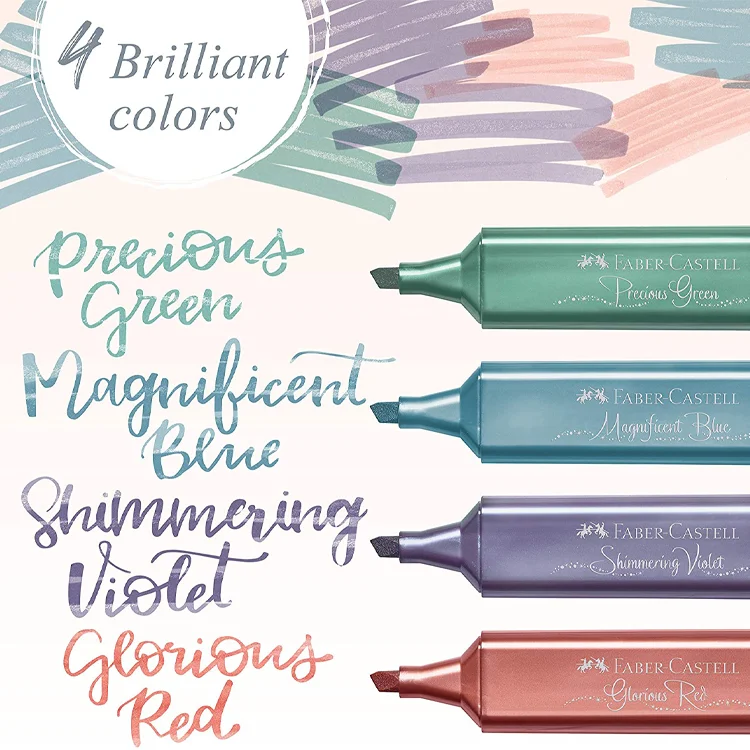 Faber Castell Fosforlu Kalem 46 Yeni Metalik 4 Renk 5030154624000