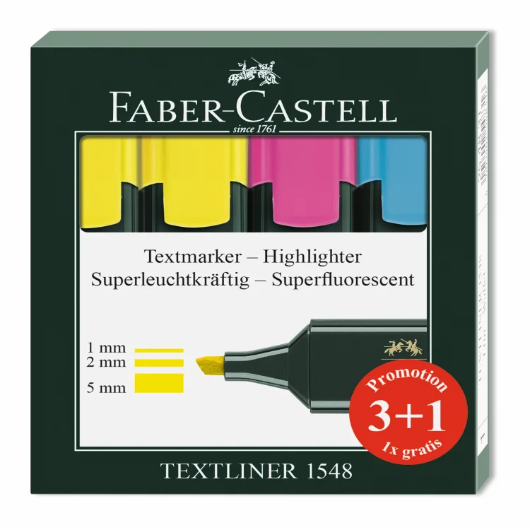Faber Castell Fosforlu Kalem Textliner 3+1 5030254831000