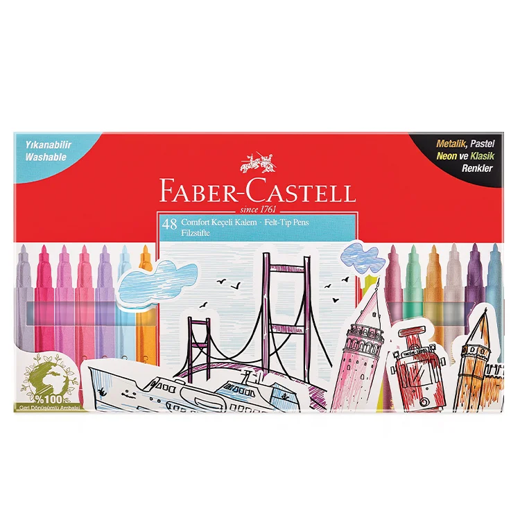 Faber Castell Keçeli Kalem Comfort Maxi Set 48li 5062000012000