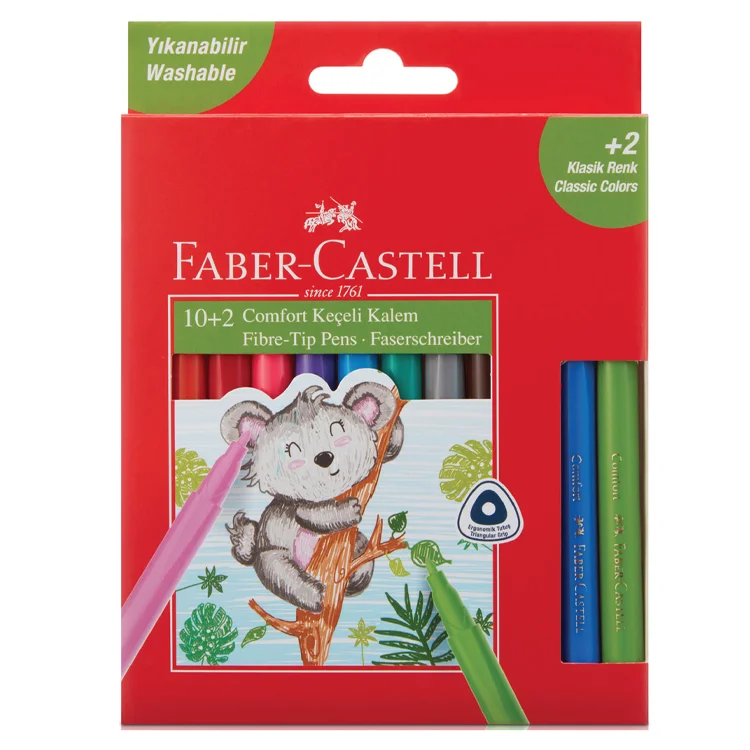 Faber Castell Keçeli Kalem Comfort Yıkanabilir 10+2  5068155131000