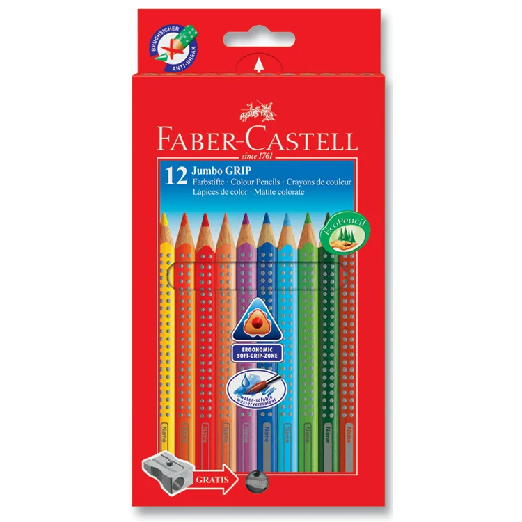 Faber Castell Kuru Boya Kalemi Grip Jumbo 12li 5170110912000 Kmpy