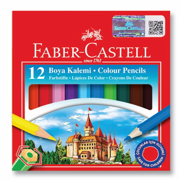 Faber Castell Kuru Boya Kalemi Redline 12li Yarım Boy 5171116412