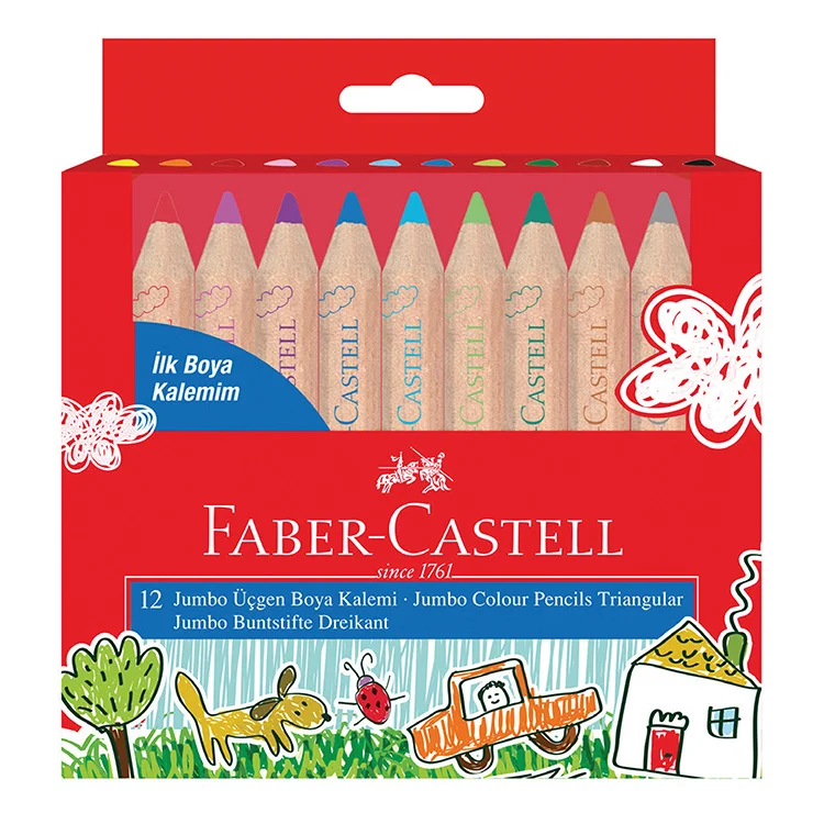 Faber Castell Kuru Boya Kalemim İlk Jumbo Yb12r  5171000004000