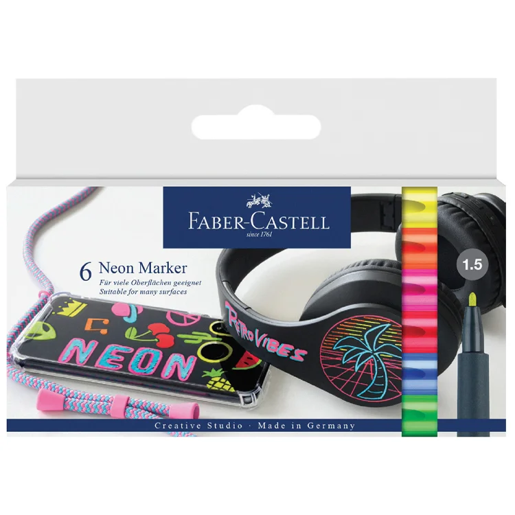 Faber Castell Markör Kalem Neon 6lı Set 5040160806000 Kmpy