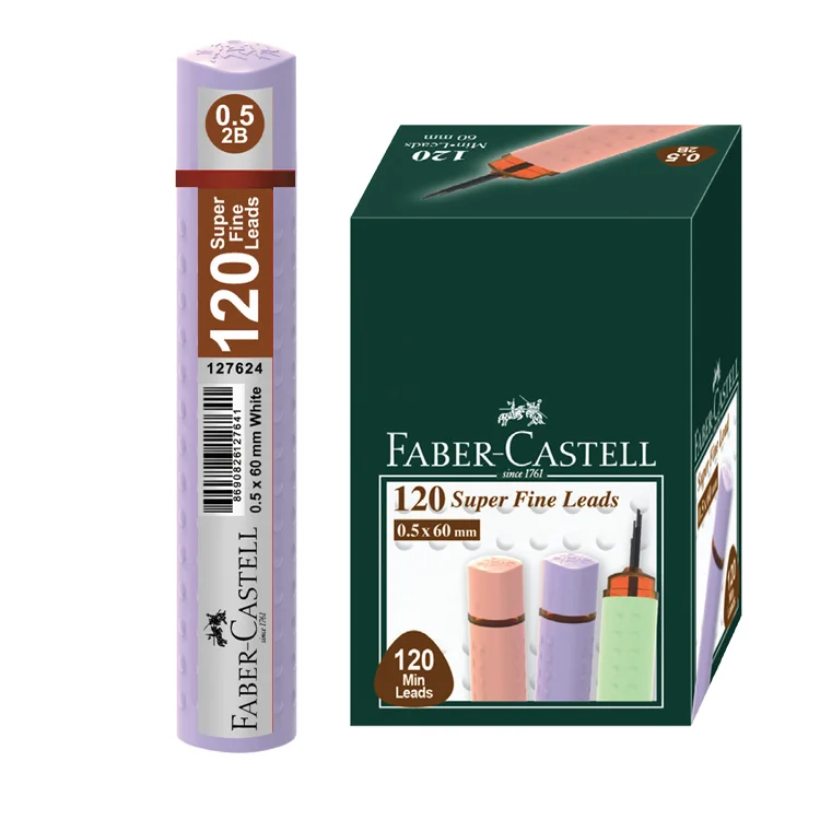Faber Castell Min Uç Grip 0.5 Mm 2b 60 Mm 120li Pastel Mor Tüp 5090127685000