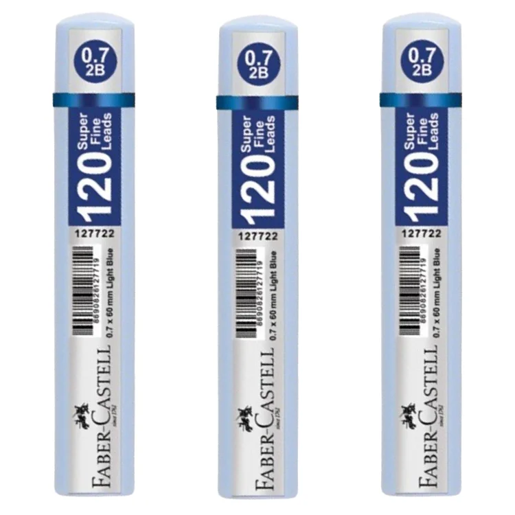 Faber Castell Min Uç Grip 0.7 Mm 2b 60 Mm 120li A.mavi Tü 50901277240