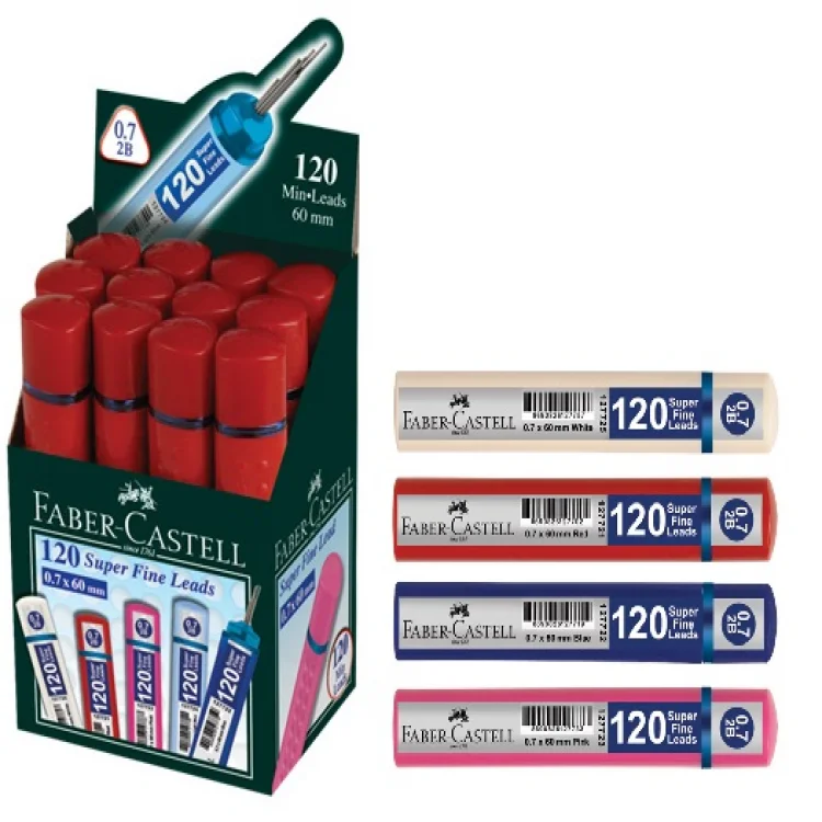 Faber Castell Min Uç Grip 0.7 Mm 2b 60 Mm 120li A.mavi Tü 50901277240