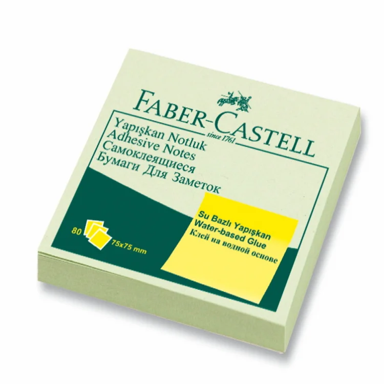 Faber Castell Not Kağıdı 75*75 Harmony Yapışkanlı Yeşil 5089585404000