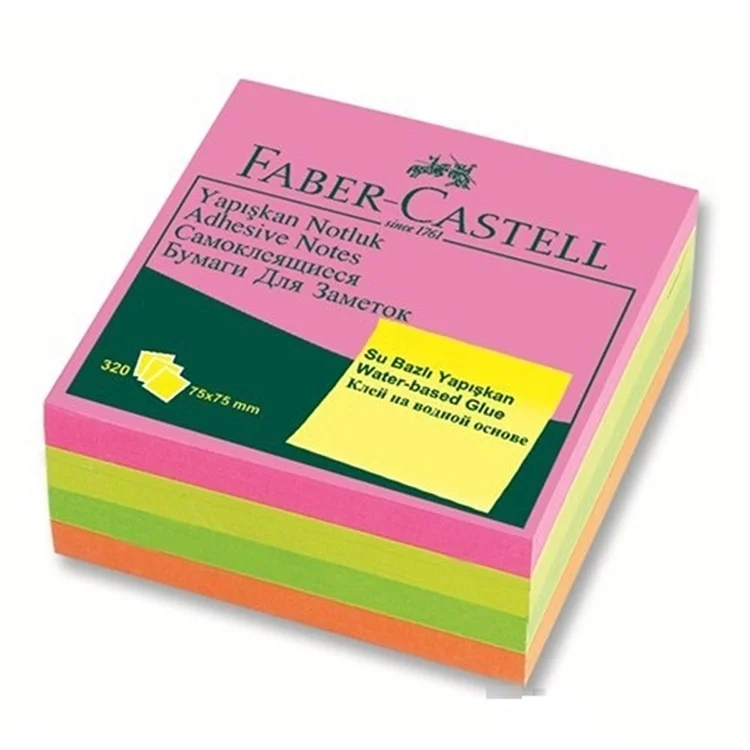 Faber Castell Not Kağıdı 75*75 Yapışkan Pastell Renk Küp 5089565439000