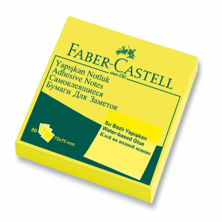 Faber Castell Not Kağıdı 75*75 Yapışkanlı Sarı 5089565434000