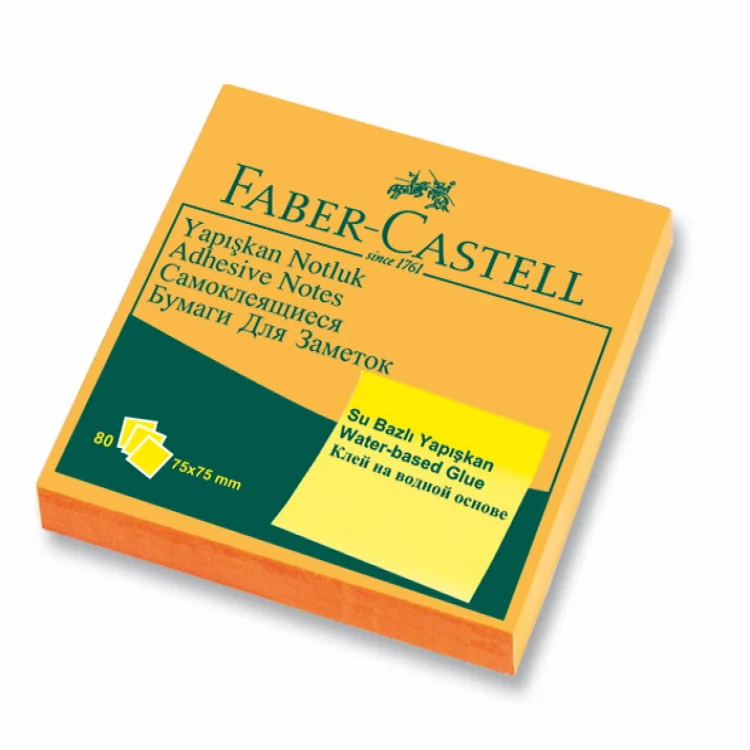 Faber Castell Not Kağıdı 75*75 Yapışkanlı Turuncu 5089565435000