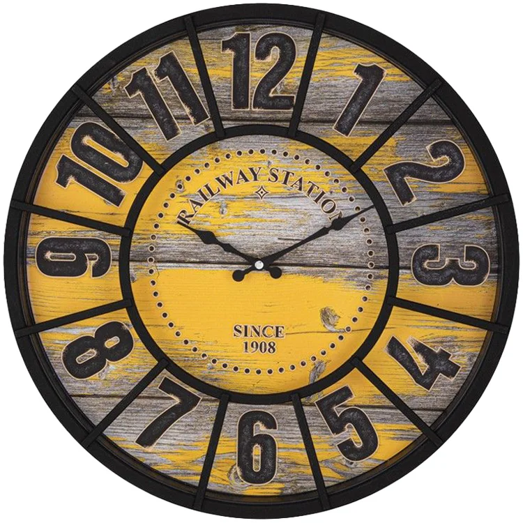 Galaxy Duvar Saati 742-4 Plastik Çerçeve Siyah Mdf Katran