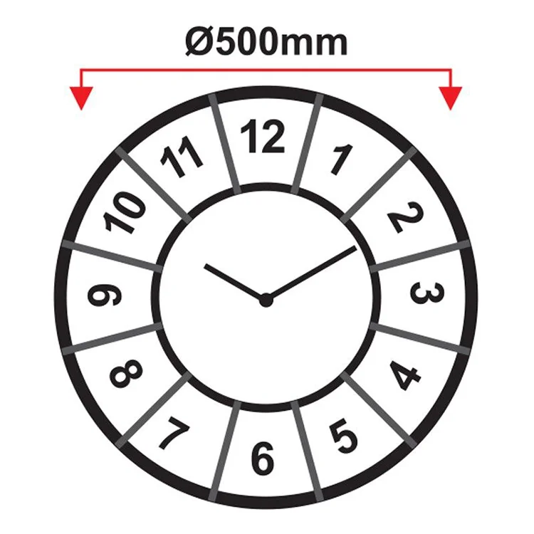 Galaxy Duvar Saati 742-5 Plastik Çerçeve Gold Düz Rakam 1