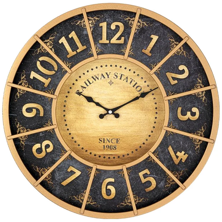 Galaxy Duvar Saati 742-5 Plastik Çerçeve Gold Düz Rakam 1